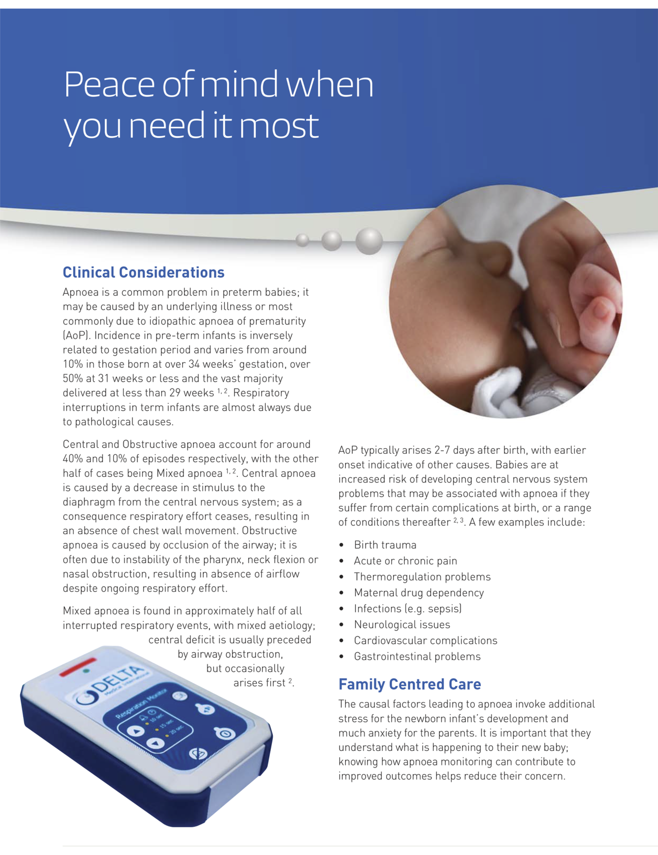 Apnoea Monitor for Neonates and Infants Operating Room System